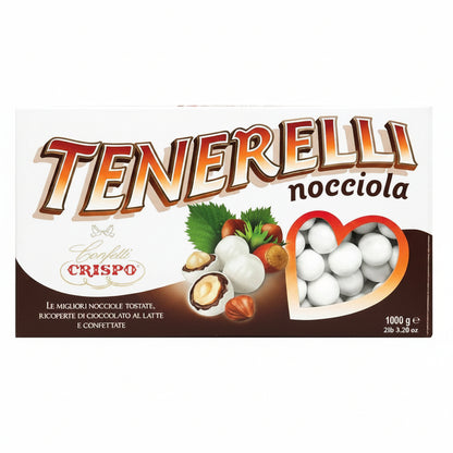 Confetti Crispo Tenerelli Nocciola e Cioccolato al Latte Bianchi - Confezione 1 kg