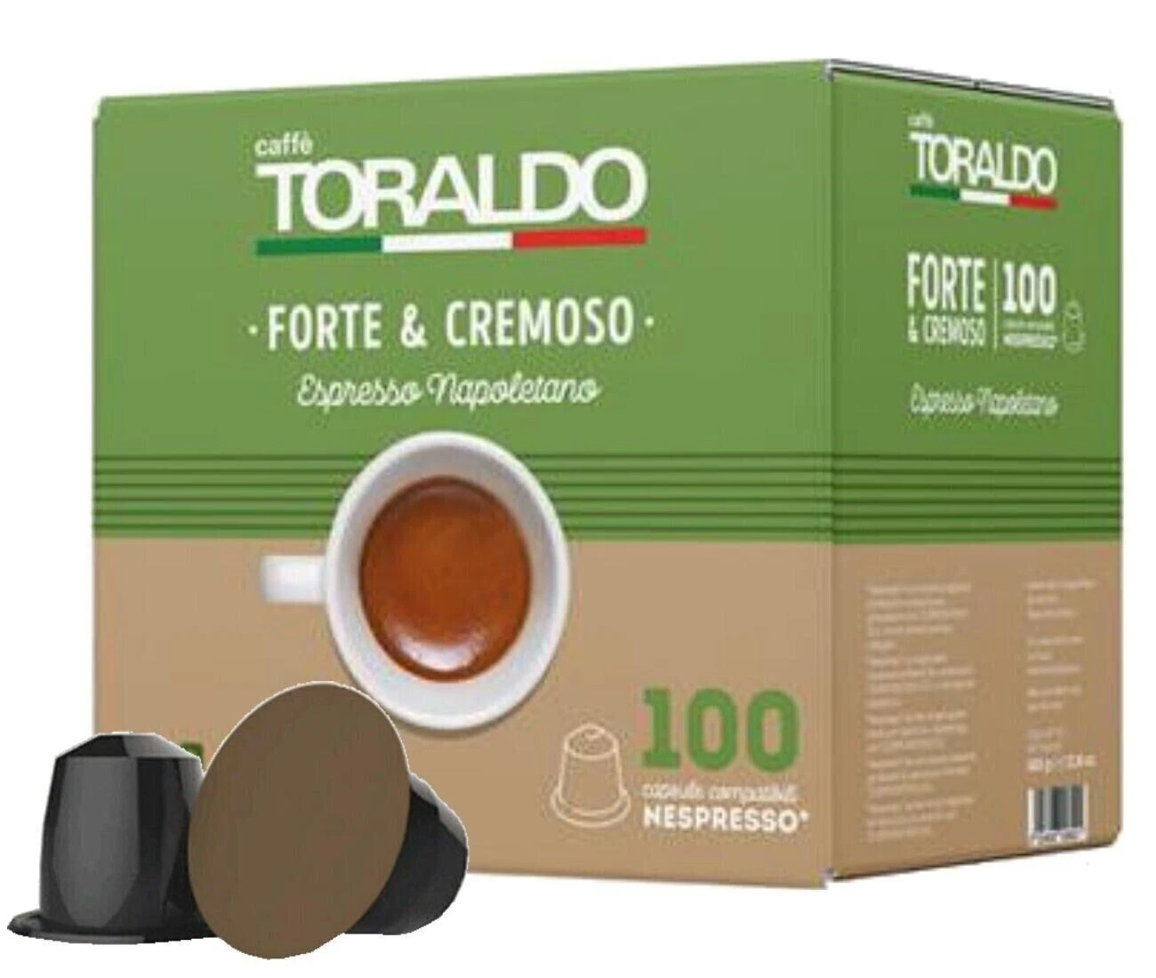 Caffè Toraldo Forte & Cremoso – 100 Capsule Compatibili Nespresso