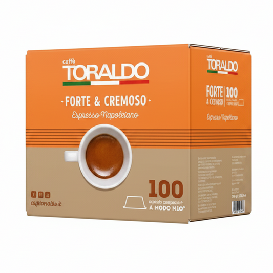 Toraldo Forte & Cremoso Capsule Caffè Compatibili Lavazza A Modo Mio - Confezione da 100 Capsule