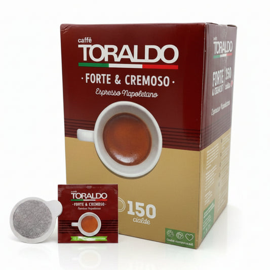 Toraldo Forte & Cremoso Cialde Caffè  - Confezione da 150 Cialde ESE 44mm