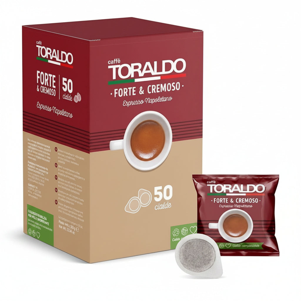 Toraldo Forte & Cremoso Cialde Caffè  - Confezione da 50 Cialde ESE 44mm