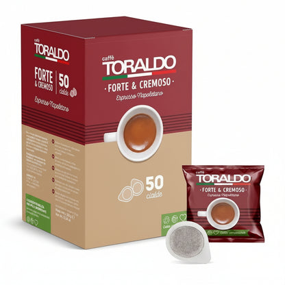 Toraldo Forte & Cremoso Cialde Caffè  - Confezione da 50 Cialde ESE 44mm