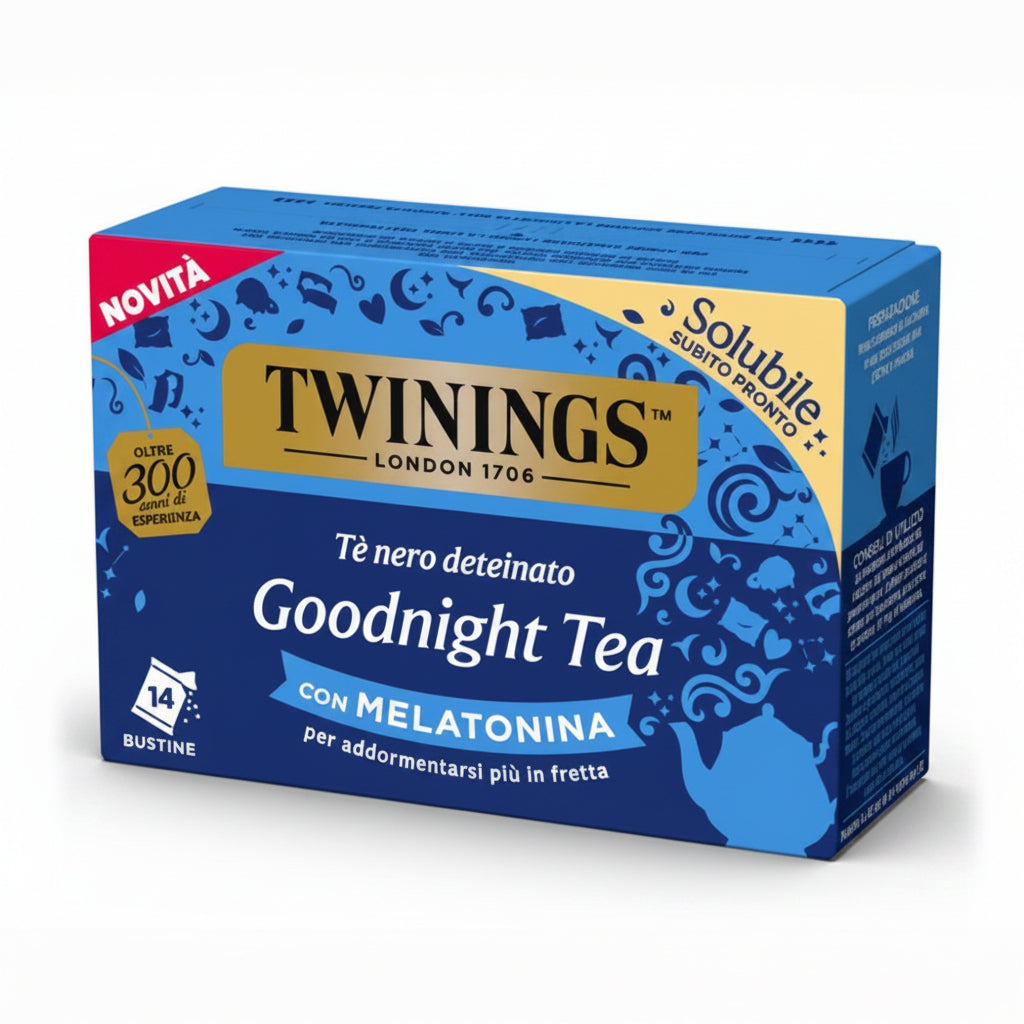 Twinings Goodnight Tea - Tè Nero Deteinato Solubile con Melatonina (14 Bustine)