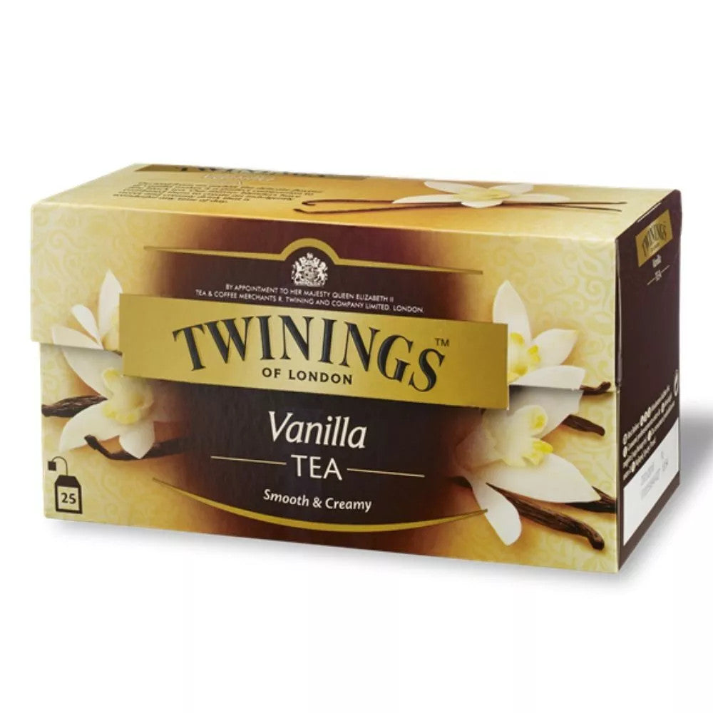 Twinings Vanilla Tea Smooth & Creamy - Tè Nero Aromatizzato alla Vaniglia (25 Filtri)