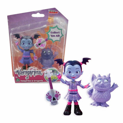 Confezione e action figure di Vampirina con Gregoria e chitarra giocattolo della serie Disney Junior Vampirina